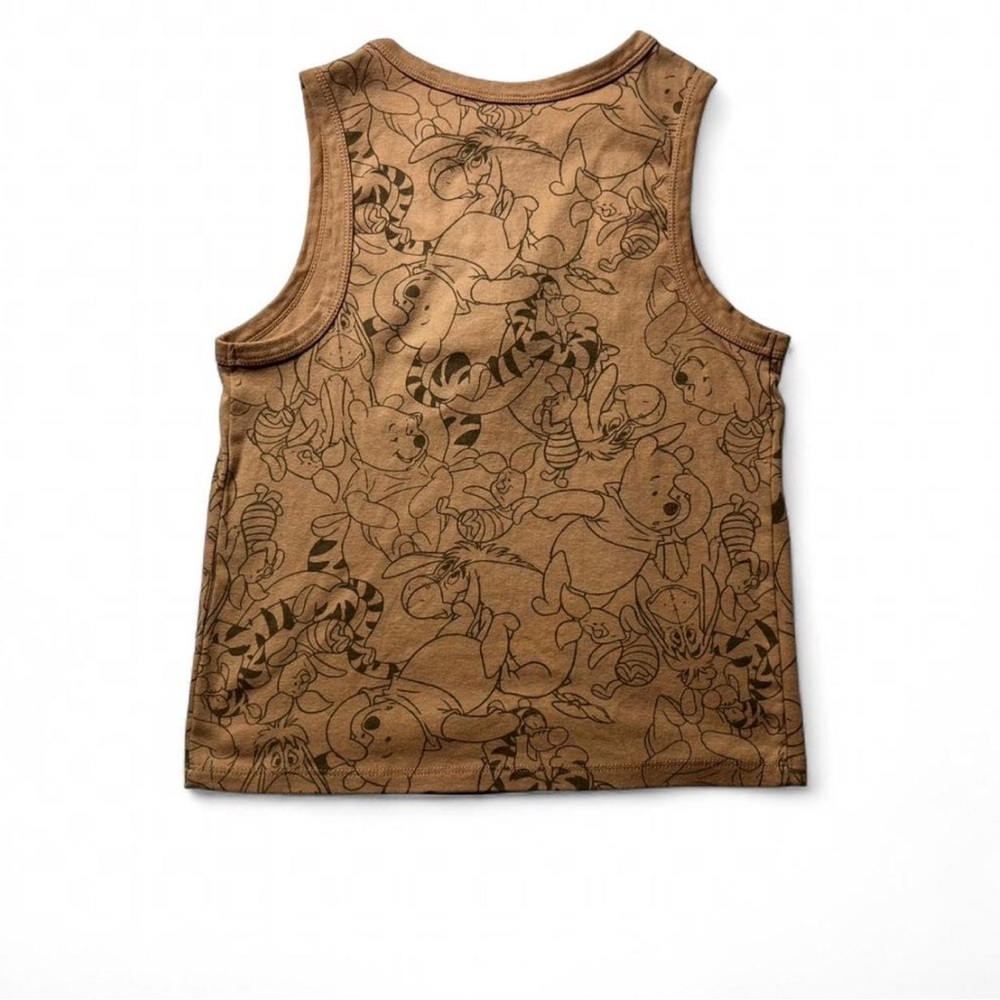 Disney Embroidered Brown Tank Top with Winnie the Pooh Print - Picture 3 of 4